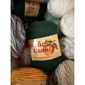 Peaches & Creme Yarn Lot – 5 Skeins – 100% Cotton – New Craft Yarn for Knitting